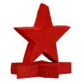 Floristik24 Décoration à disperser étoiles de Noël étoiles en bois rouge Ø5,5cm 12pcs