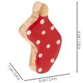 Suspenders en bois rouges à pois blancs 6 cm – Set de 8 pièces | Floristik24.fr
