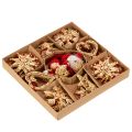 Ensemble de décorations de Noël en paille : figurines et étoiles, 6 cm, 30 pièces | Floristik24.fr