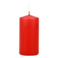 Floristik24 Bougies piliers rouges Bougies de l&#39;Avent bougies rouges 100/50mm 24pcs