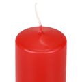 Floristik24 Bougies piliers rouges Bougies de l&#39;Avent bougies rouges 100/50mm 24pcs
