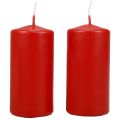 Floristik24 Bougies piliers H100 Ø50cm bougies rouges 12pcs