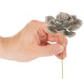 Kalanchoé artificielle en cire avec tige en fil de fer 8 cm, lot de 8 | Floristik24.fr