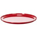 Floristik24 Plateau décoratif en métal rouge 27 cm