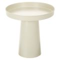 Floristik24 Plateau décoratif sur pied en métal beige-gris 20 cm pour bougies et figurines