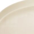 Plateau rond crème en métal, 30 cm, sur pied pour décoration intérieure | Floristik24.fr