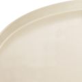 Plateau décoratif rond beige en métal Ø40 cm avec pied haut | Floristik24.fr