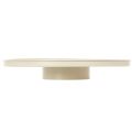 Plateau décoratif en métal rond 41 cm beige pour intérieur | Floristik24.fr
