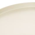 Plateau décoratif en métal rond 41 cm beige pour intérieur | Floristik24.fr