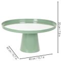 Table décoratif rond en métal vert 40 cm avec bord haut | Floristik24.fr
