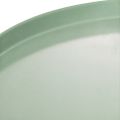 Table décoratif rond en métal vert 40 cm avec bord haut | Floristik24.fr