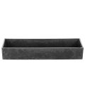 Plateau rectangulaire avec poignées en plastique anthracite 32 cm | Floristik24.fr