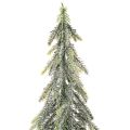Sapin artificiel, finition givrée, avec socle en bois, décoration hivernale, 60 cm | Floristik24.fr