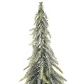 Sapin artificiel givré, arbre décoratif sur socle en bois pour décoration hivernale et de Noël, 75 cm | Floristik24.fr