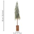 Sapin de Noël artificiel avec socle, givré, décoration hivernale, 90 cm | Floristik24.fr