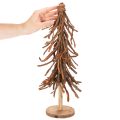 Sapin décoratif en branches de saule sur socle en bois 48 cm | Floristik24.fr