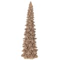 Floristik24 Sapin décoratif floqué en plastique marron 34 cm