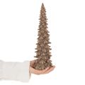 Sapin décoratif floqué en plastique marron 34 cm | Floristik24.fr