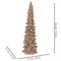 Sapin décoratif floqué en plastique marron 34 cm | Floristik24.fr