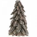 Floristik24 Sapin fait de cônes, sapin de Noël recouvert de neige, décorations d&#39;hiver, Avent, blanc lavé H33cm Ø20cm