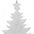 Floristik24 Pendentif sapin de Noël, décoration de l&#39;Avent, décoration en métal pour Noël, argent 20,5×15,5 cm