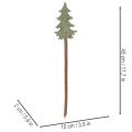 Sapin de Noël décoratif sur bâtonnet pour jardinières et compositions florales hautes, 45 cm, lot de 6 | Floristik24.fr