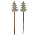 Sapin de Noël décoratif sur bâtonnet pour jardinières et compositions florales hautes, 45 cm, lot de 6 | Floristik24.fr