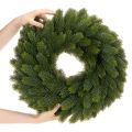 Couronne artificielle en branches de sapin vert ronde 50 cm | Floristik24.fr