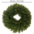 Couronne artificielle en branches de sapin vert ronde 50 cm | Floristik24.fr