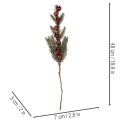 Branche de sapin artificielle avec boules rouges 48 cm, lot de 2 | Floristik24.fr