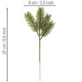 Branche de sapin artificielle verte 25 cm pour décoration hivernale, lot de 24 | Floristik24.fr