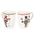 Floristik24 Tasses en céramique 10 cm motifs casse-noisette et sucre d'orge, lot de 2