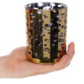 Porte-bougie chauffe-plat en verre à motif léopard, 12 cm | Floristik24.fr