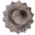 Photophore vintage à coller gris Ø9cm H8.5cm 4pcs | Floristik24.fr