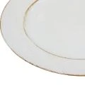 Assiette décorative ronde en plastique rétro blanc marron brillant Ø30cm | Floristik24.fr