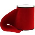 Floristik24 Ruban de table ruban velours rouge 100mm 8m
