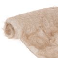 Floristik24 Chemin de table en fausse fourrure beige, bandeau décoratif 24 x 140 cm