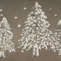 Cache-pot ovale en zinc avec motif sapins en relief 25 cm | Floristik24.fr