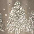 Cache-pot en métal avec motif sapins scintillants 13 cm | Floristik24.fr