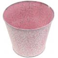Floristik24 Pot à plantes galvanisé, rose blanchi Ø 14,5 cm H. 12,5 cm