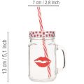 Verre avec couvercle et anse Ø7cm H13,5cm | Floristik24.fr