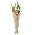 Bouquet de fleurs séchées herbe Phalaris paille fleurs rose 60cm 110g