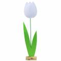 Floristik24 Tulipe fleur en feutre blanc H88cm