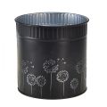 Floristik24 Jardinière Pot de Fleur Pissenlit Noir Ø12,5cm H14cm