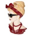 Vase tête femme en résine avec