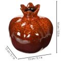 Décoration grenade en céramique rouge brillant 14 cm | Floristik24.fr
