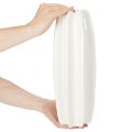 Vase en céramique blanche rainurée pour fleurs séchées 40 cm | Floristik24.fr