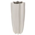 Floristik24 Vase haut ondulé en céramique gris taupe mat 38 cm