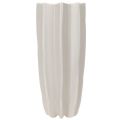 Vase haut ondulé en céramique gris taupe mat 38 cm | Floristik24.fr