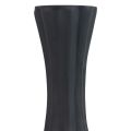 Floristik24 Vase vase verre noir rainures vase fleur verre Ø6cm H18cm